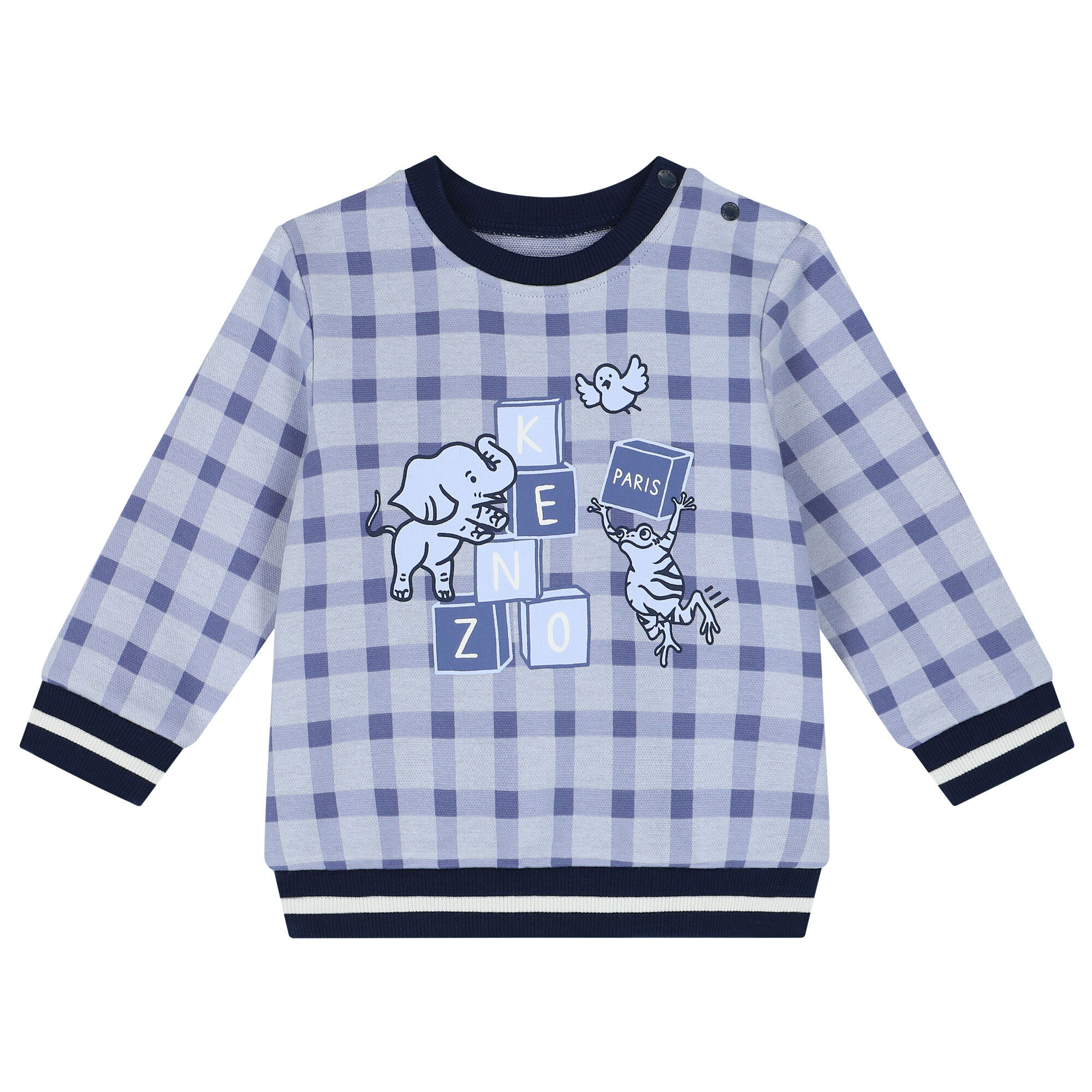 KENZO KIDS Baby Boys Blue Grey Logo Animals Tracksuit Junior Couture USA